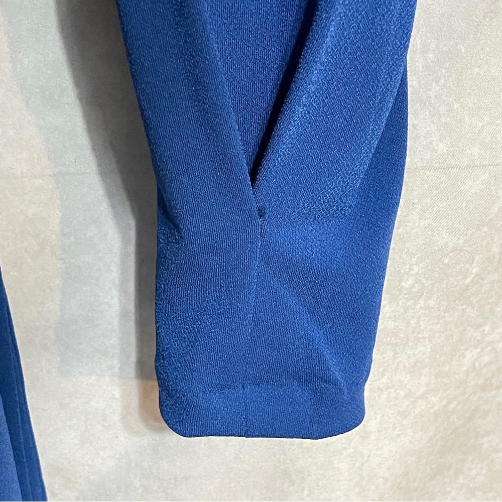 H&M Jersey Crepe Midi Dress Size L Wrap Dress Cornflower Blue - Picture 6 of 10